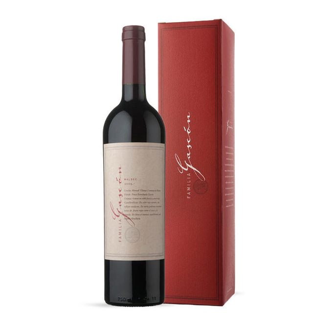 VINO FAMILIA GASCON MALBEC CON ESTUCHE 750CC