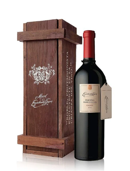 VINO PEQUEÑAS PRODUCCIONES MALBEC ESTUCHE MADERA 750CC