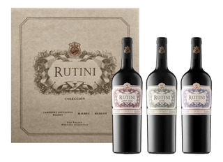 VINO RUTINI ESTUCHE X3 MALB.MERLOT.CAB-MALB 750CC