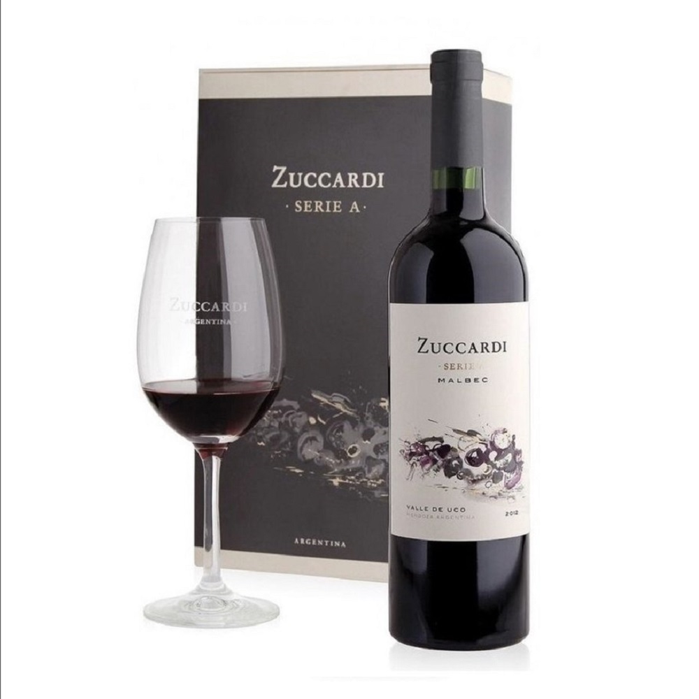 VINO ZUCCARDI SERIE A + COPA CON ESTUCHE 750CC