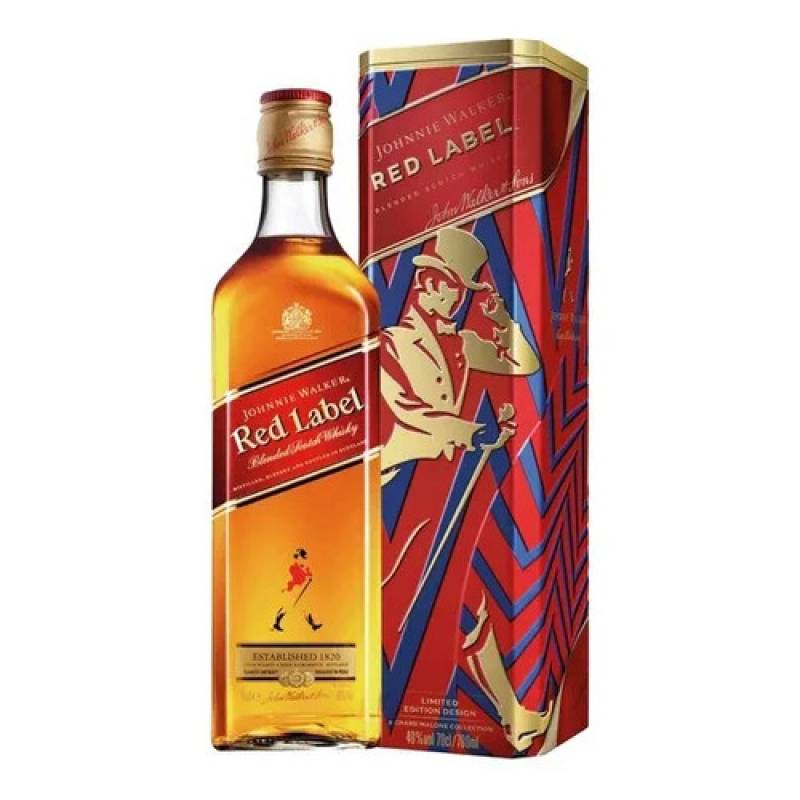 WHISKY JOHNNIE WALKER RED LABEL LATA 750CC