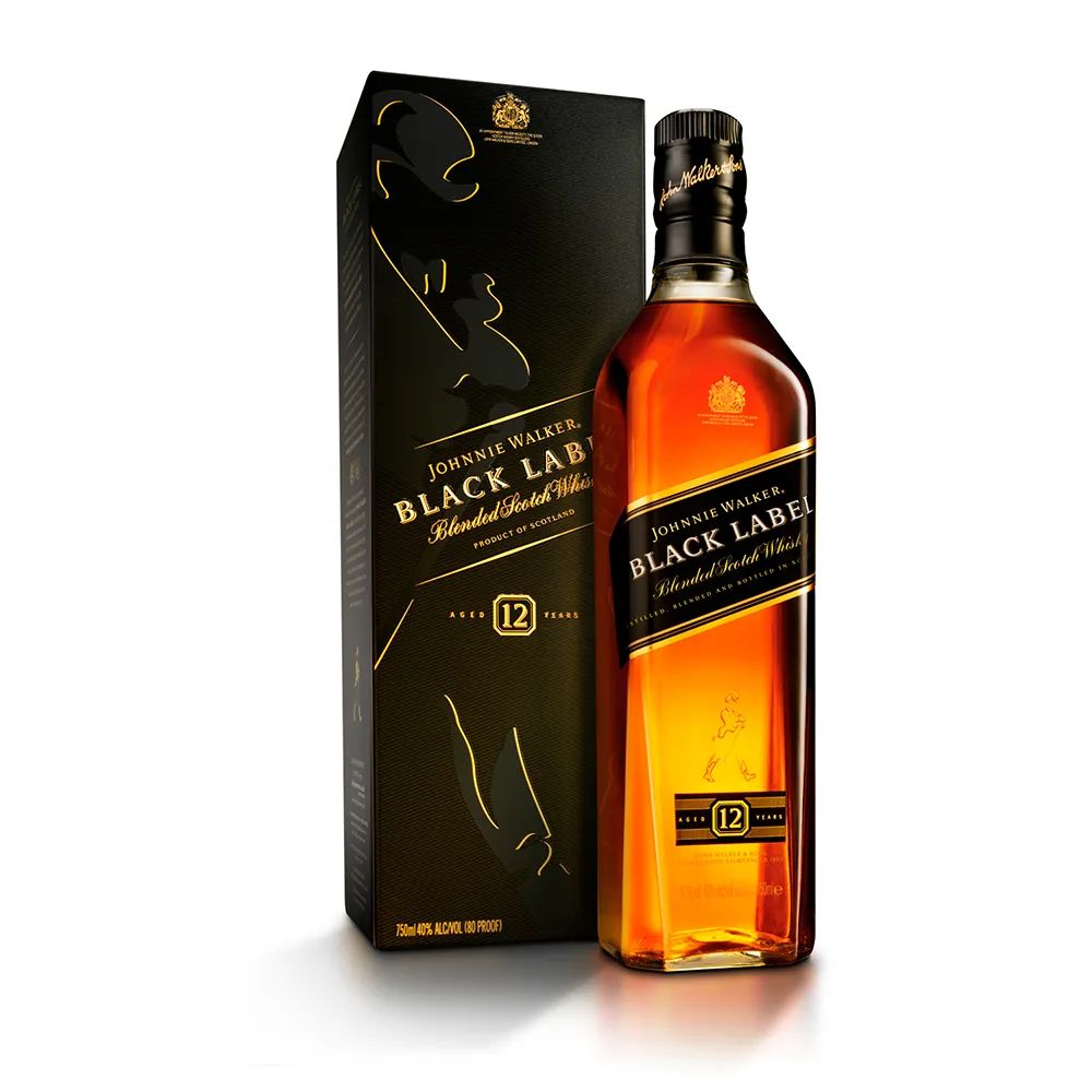 WHISKY JOHNNIE WALKER BLACK LABEL 1L