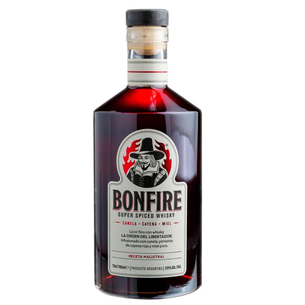 WHISKY BONFIRE SUPER SPICED CANELA-CAYENA-MIEL 700CC
