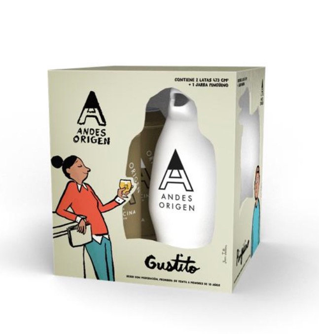 GIFTPACK ANDES PINGUINO LITRO + 2 LATAS 473CC
