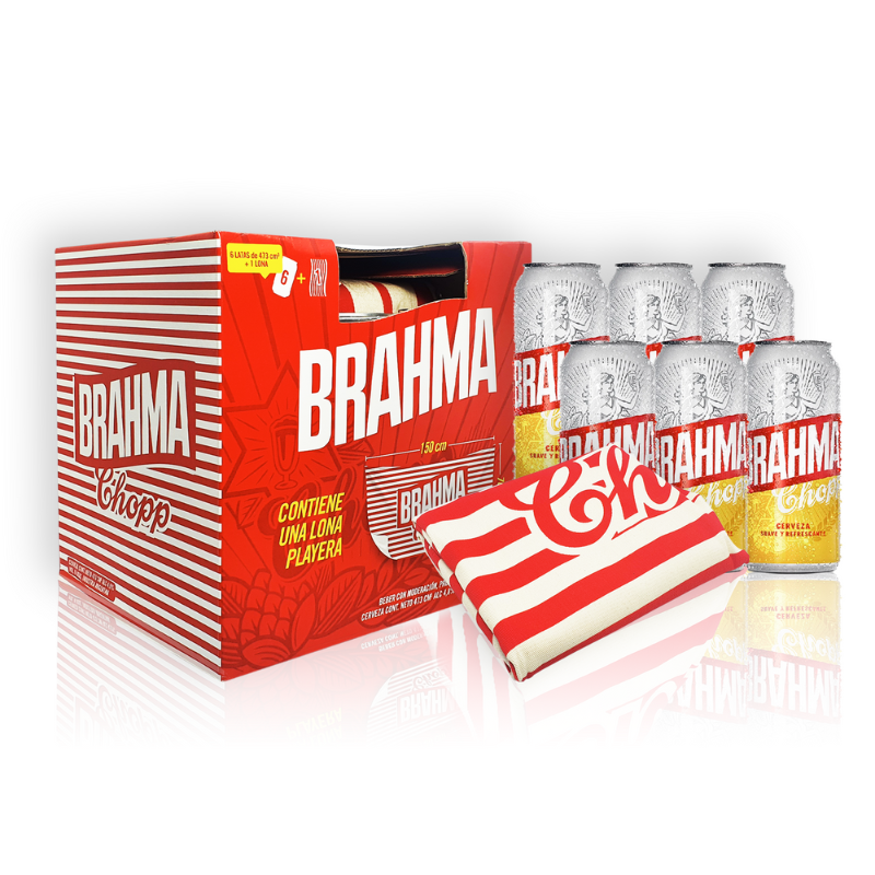 GIFTPACK BRAHMA LONA + SIX PACK LATA 473CC
