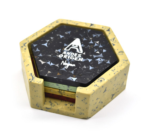 POSAVASOS ANDES ORIGEN SET X 4UD + ESTUCHE