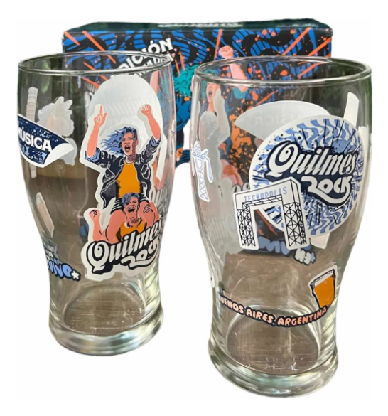GIFTPACK QUILMES ROCK 2 VASOS