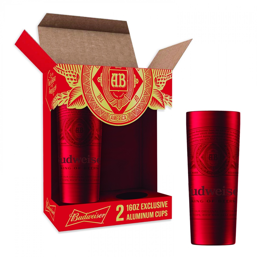 TWO PACK BUDWEISER ALUCUPS WORLD CUP