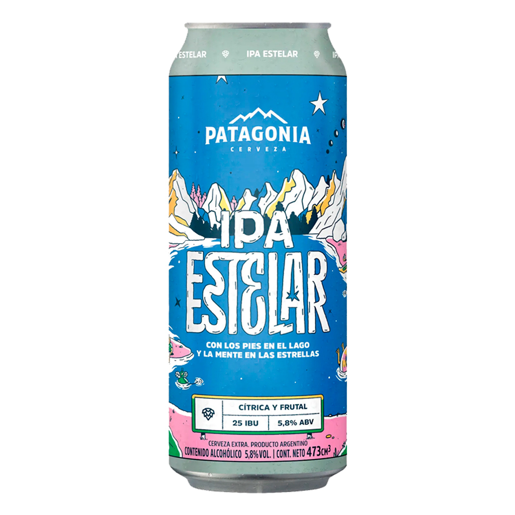 CERVEZA PATAGONIA IPA ESTELAR 473CC