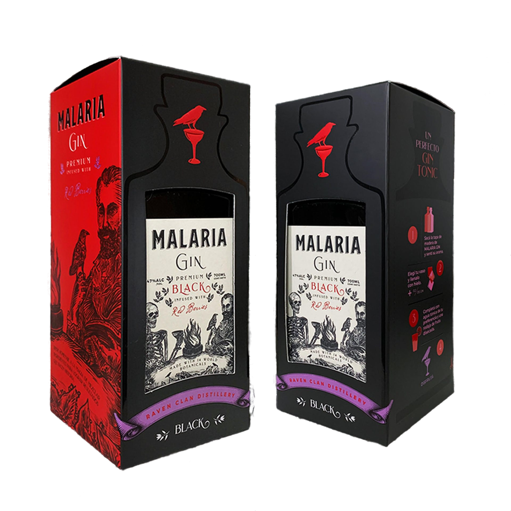 GIN MALARIA BLACK 700CC + ESTUCHE