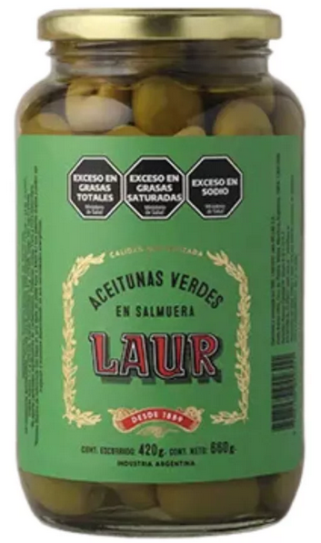 ACEITUNAS LAUR VERDES GRANDES 420GR