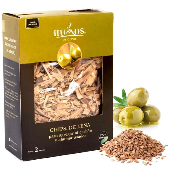 CHIPS DE LEÑA OLIVO 500 GRS HUMOS