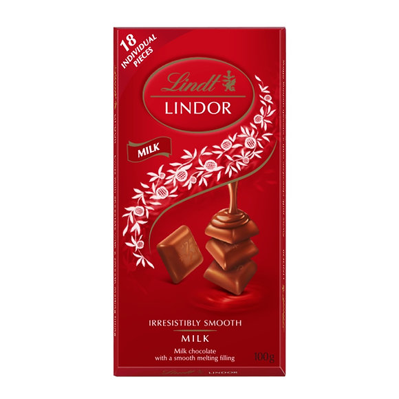 LINDT LINDOR TABLETA MILK 100GR