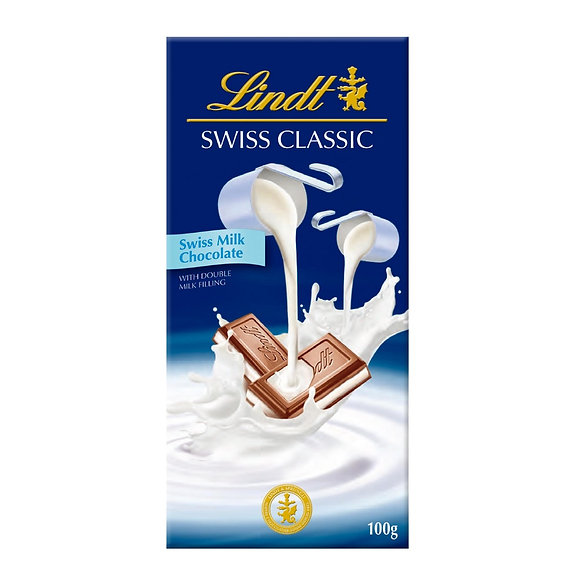 LINDT SWISS CLASSIC TABLETA DOUBLE MILK 100GR
