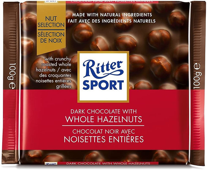 RITTER SPORT CHOCOLATE NEGRO C/AVELLANAS 100GR