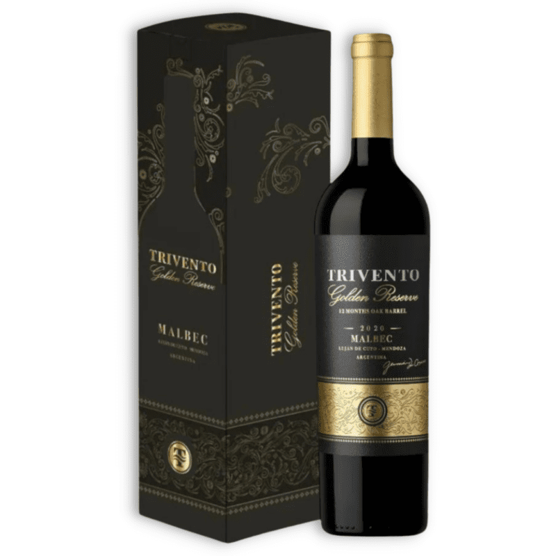 VINO TRIVENTO GOLDEN RESERVE MALBEC + ESTUCHE 750CC