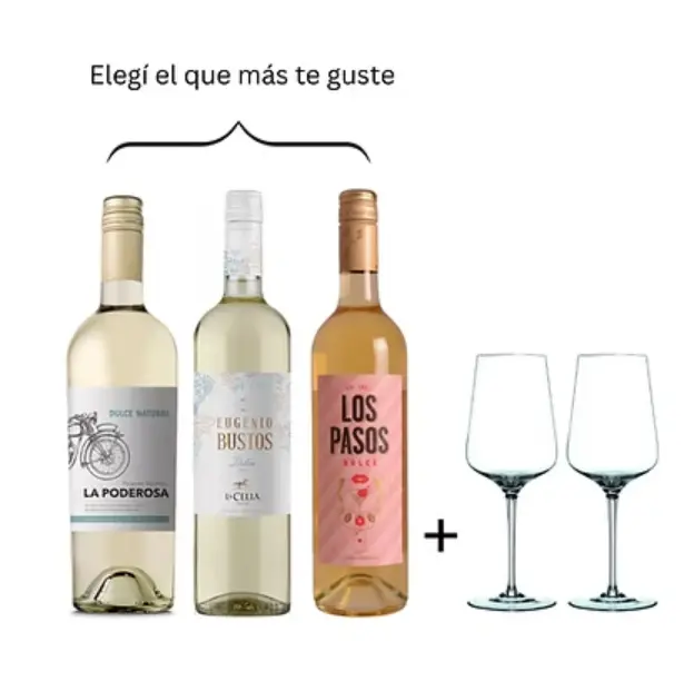 COMBO BLANCO DULCE + 2 COPAS