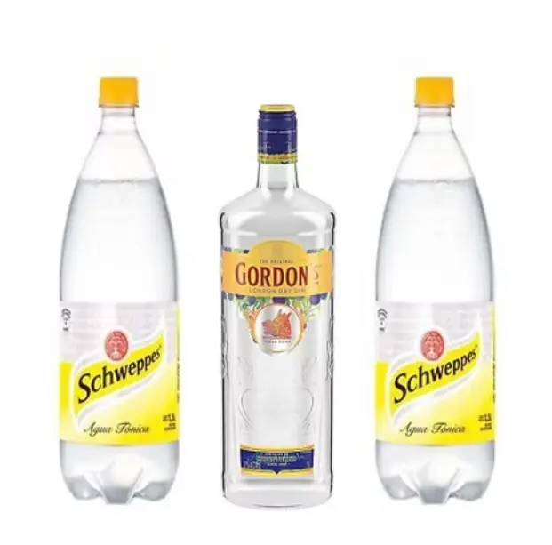 COMBO GIN GORDON'S + 2 SCHWEPPES TONICA 1,5L
