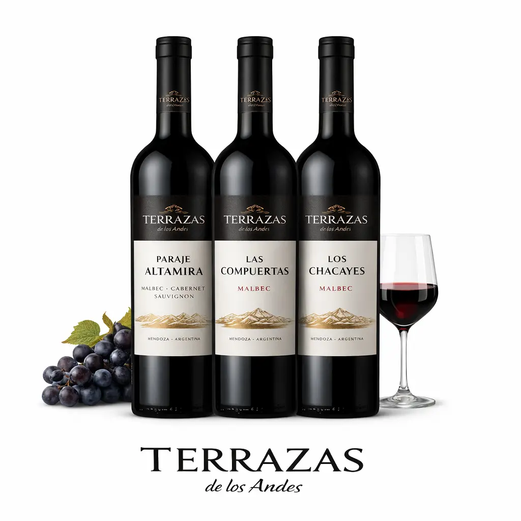 COMBO VINO TERRAZAS DE LOS ANDES TERROIR 2 + 1