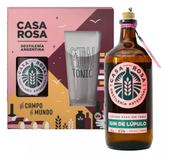 GIN CASA ROSA LUPULO + VASO C/ESTUCHE