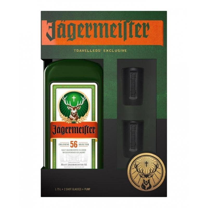 LICOR JAGERMEISTER 1,75L + 2 SHOT + PUMP