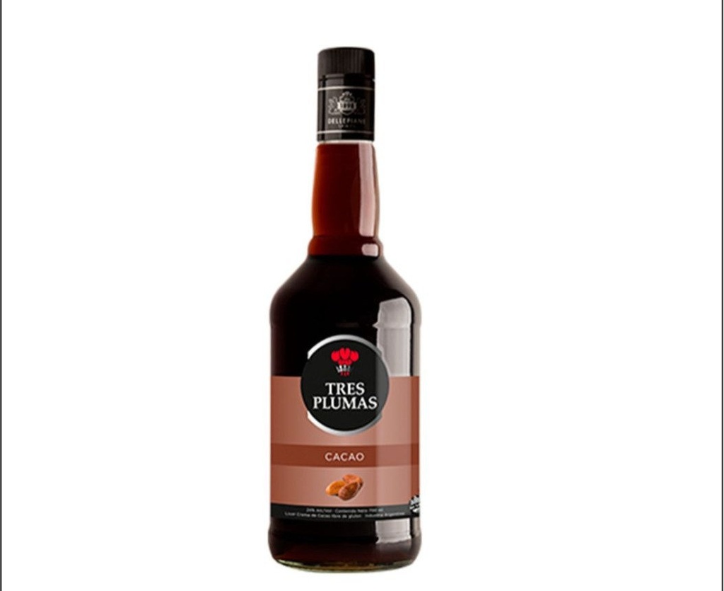LICOR TRES PLUMAS CACAO 700CC