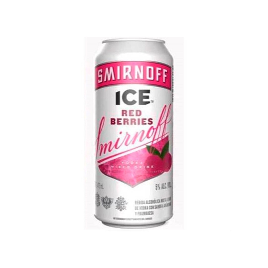 VODKA SMIRNOFF ICE RED BERRIES LATA 473CC