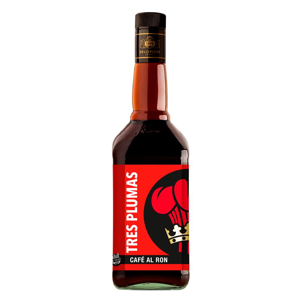 LICOR TRES PLUMAS CAFE AL RON 750CC