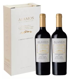 VINO ALAMOS CABERNET SAUVIGNON ESTUCHE X2