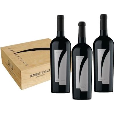 VINO DOS CIELOS BLEND ESTUCHE MADERA X3