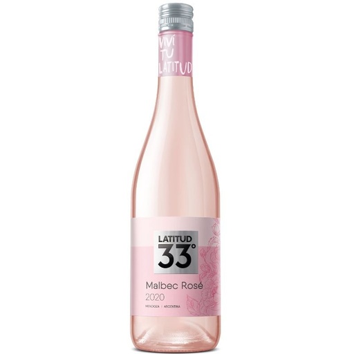 VINO LATITUD 33 MALBEC ROSE 750CC