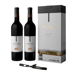 VINO SEPTIMA MALBEC-CABERNET 750CC ESTUCHE X2 + SACACORCHOS
