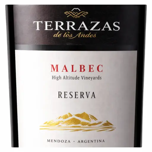VINO TERRAZAS DE LOS ANDES RESERVA MALBEC 750CC