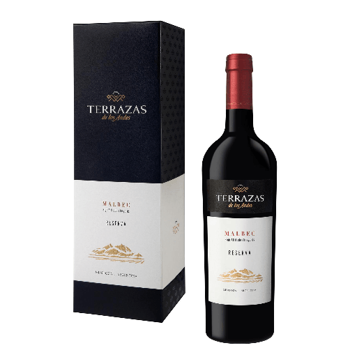 VINO TERRAZAS DE LOS ANDES RESERVA MALBEC CON ESTUCHE 750CC