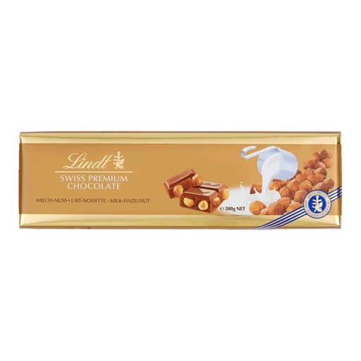 LINDT GOLD TABLETA MILK HAZELNUT 300GR