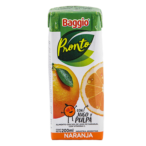 [000002512800010] JUGO BAGGIO NARANJA PRONTO 200CC