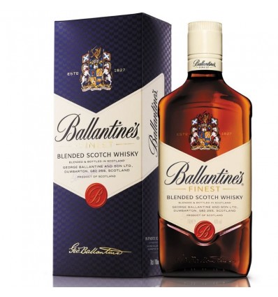 WHISKY BALLANTINES FINEST CON ESTUCHE 750CC