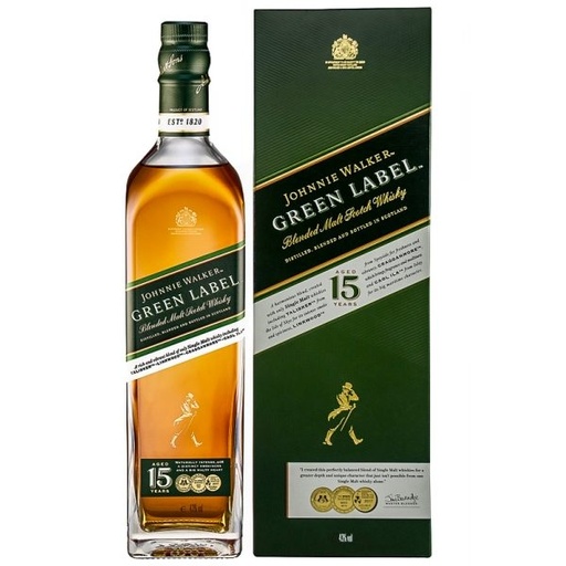 WHISKY JOHNNIE WALKER GREEN LABEL 750CC
