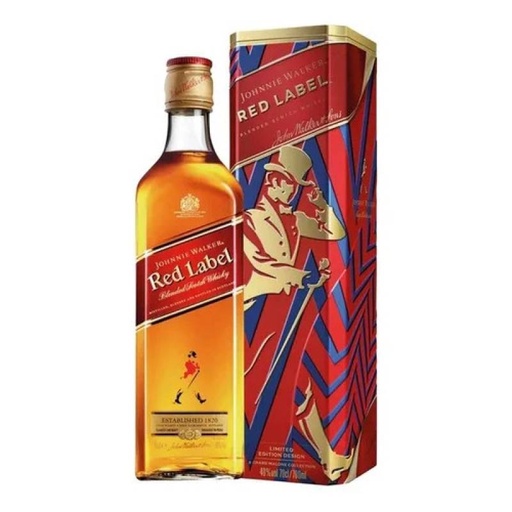 WHISKY JOHNNIE WALKER RED LABEL LATA 750CC
