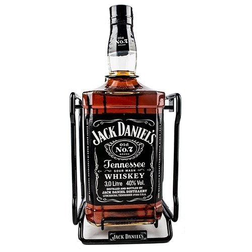WHISKY JACK DANIELS 3L CON SOPORTE METALICO