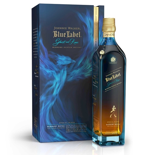 WHISKY JOHNNIE WALKER BLUE LABEL GHOST & RARE 750CC
