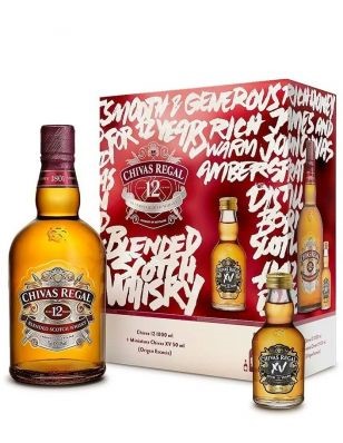WHISKY CHIVAS REGAL 12 AÑOS 700CC + MINIATURA 50CC