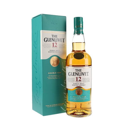 WHISKY THE GLENLIVET DOUBLE OAK 12 AÑOS 700CC