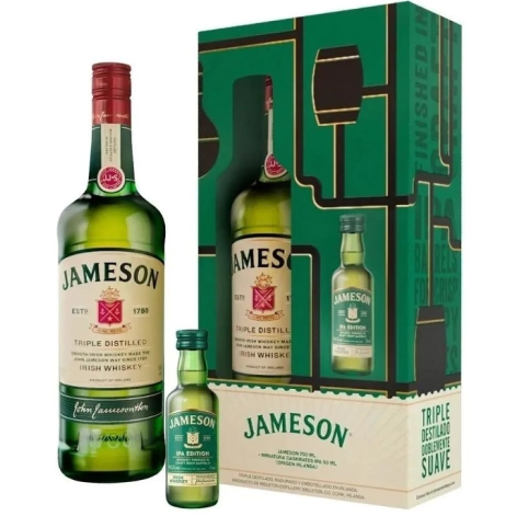 WHISKY JAMESON 750CC + JAMESON IPA 50CC CON ESTUCHE