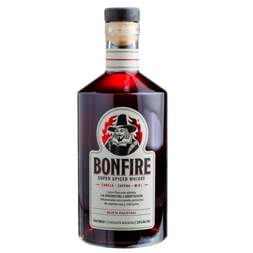 WHISKY BONFIRE SUPER SPICED CANELA-CAYENA-MIEL 700CC
