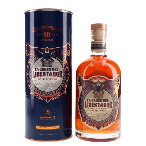 WHISKY LA ORDEN DEL LIBERTADOR MALBEC WOOD 750CC