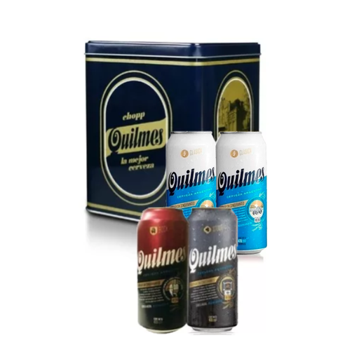 LATA QUILMES VINTAGE + 4 LATAS 473CC