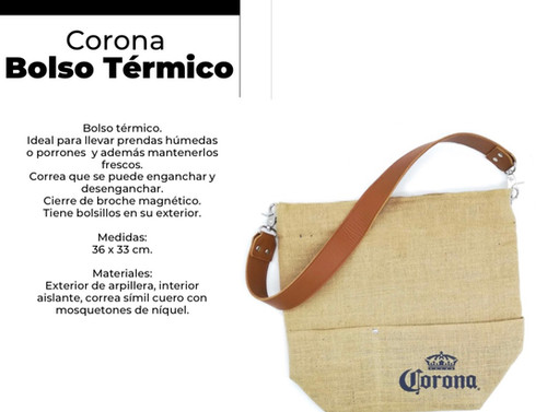 BOLSO TERMICO CORONA CHICO CIERRE MAGNET Y CORREA