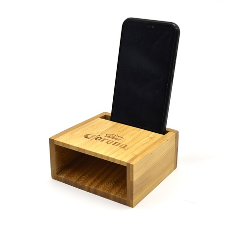 PARLANTE BAMBOO CORONA CON SOPORTE 11 X 5 X 10 CM