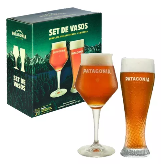 GIFTPACK PATAGONIA VASO CURVO 330CC + COPA SOMMELIER 473CC